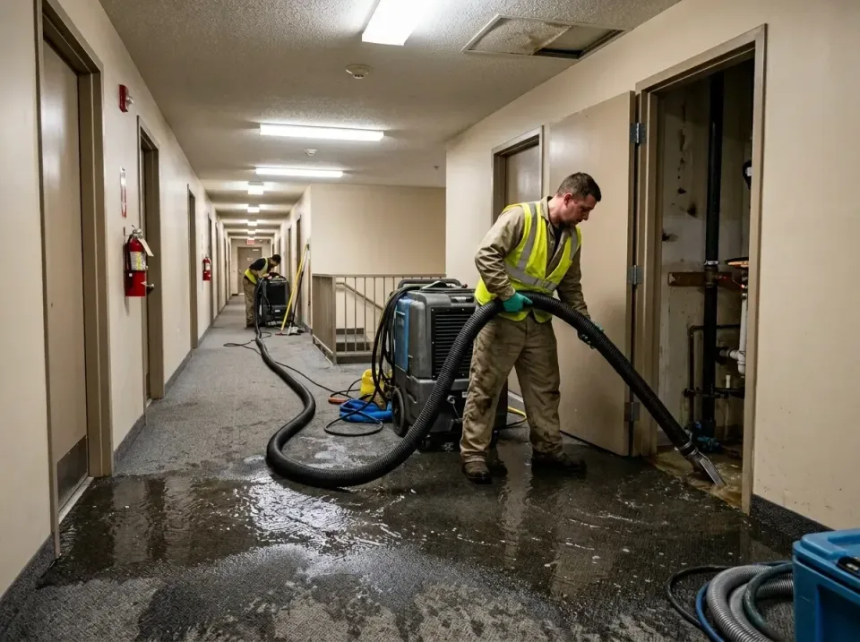 multi-unit-apartment-hallway-f-005 — frequently asked questions, Emergency Burst Pipe Water Extraction & Removal in Westbroo…